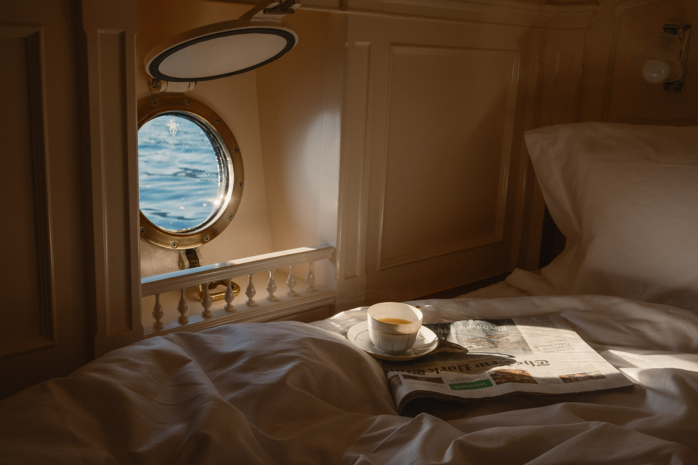 coffee in bed aboard the atlantic schooner