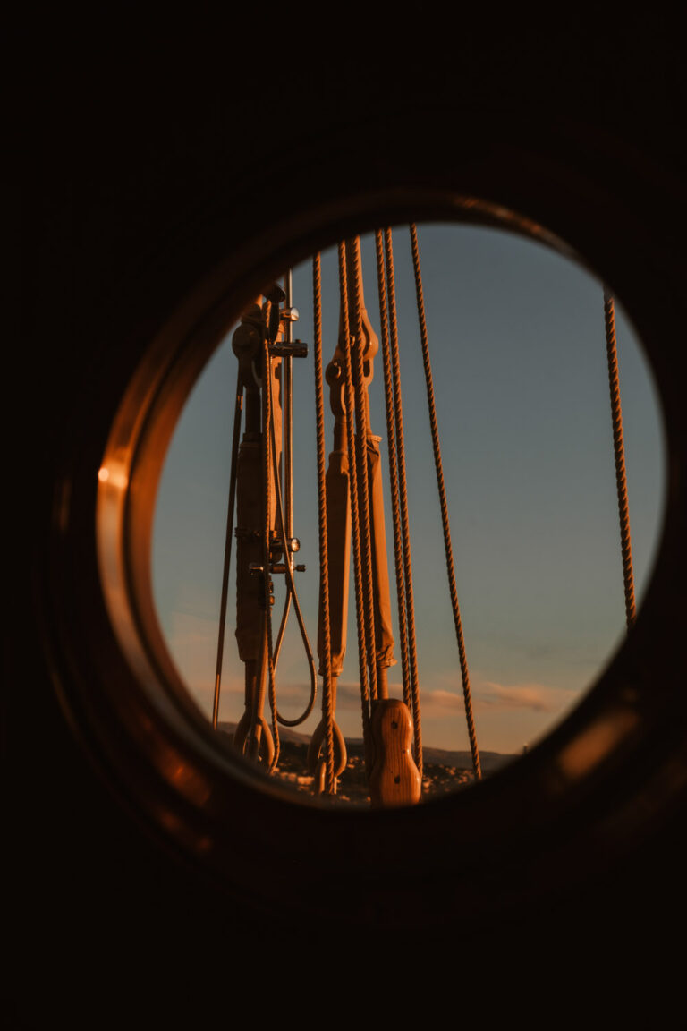 view from the window aboard the atlantic schooner